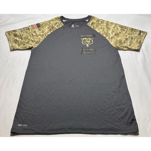 Chicago Bears Nike NFL Dri-Fit On Field Football Mens Large Salute To Service - Picture 1 of 10